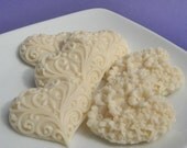Decorative Cream Heart Soaps - Six Gift Boxed Soap Hearts
