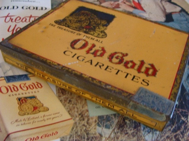 Old Gold Antique Nostalgic  Cig. Tin