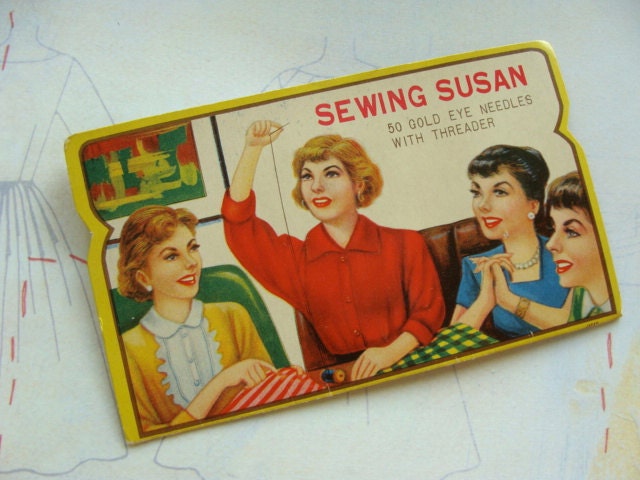 Sewing Susan Gold Eye Needles Antique Needle Book N0 116