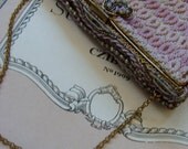 Antique Pink Rare Art Nouveau Stunning Hand Beaded Bag Purse