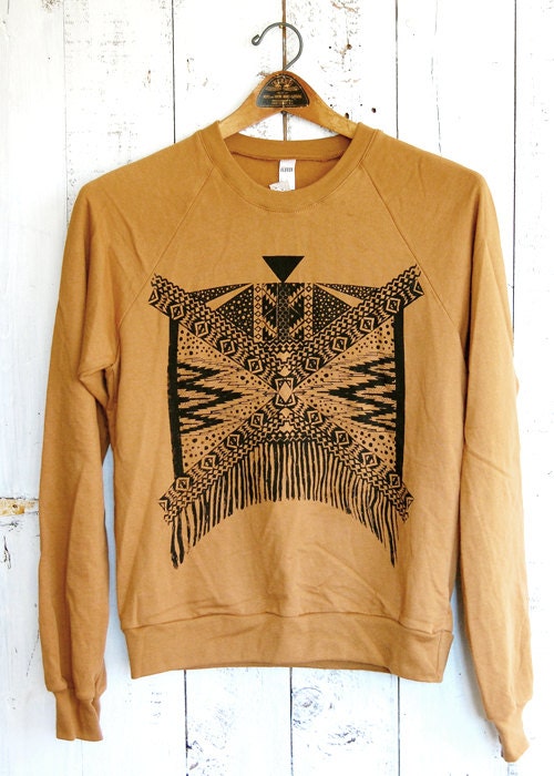 Xochitl - Unisex Sweatshirt in Camel and Black - by Bark Decor