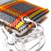 iPhone 3 or 4 sleeve - orange and gray vintage plaid