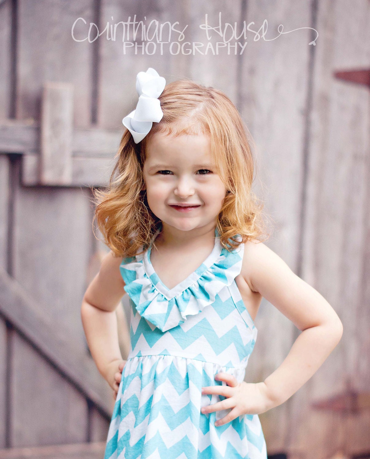 Chevron print ruffled maxi dress. Sizes 2T, 3T, 4T and 5T. Other sizes available. - SimplieGirlieDesigns