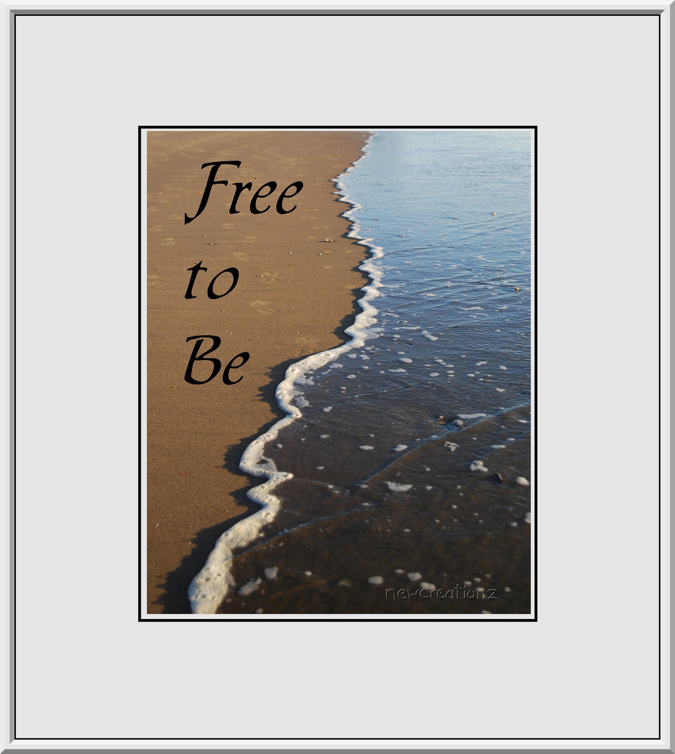 Printable Beach sea shore wave print 8x10 photographic wall art  - free to be 8x10, 10x10, 16x20, 11x14, 20x30