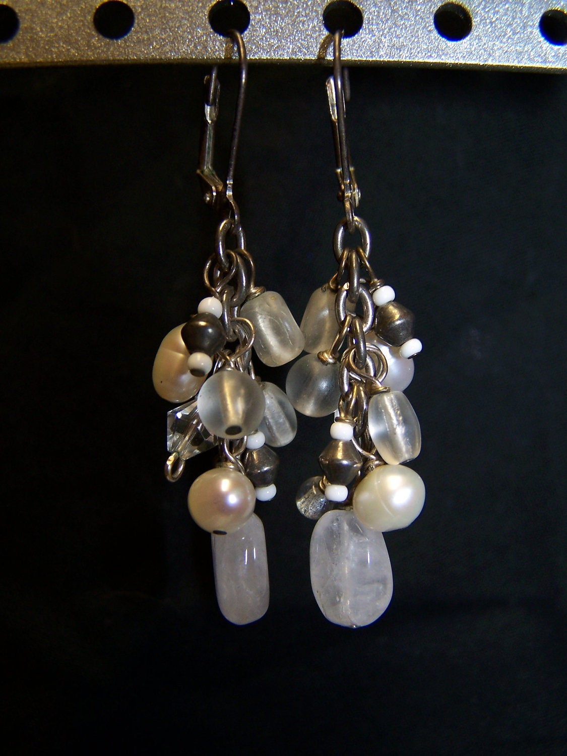 CLEARANCE - Clear Crystal Quartz Dangle Earrings
