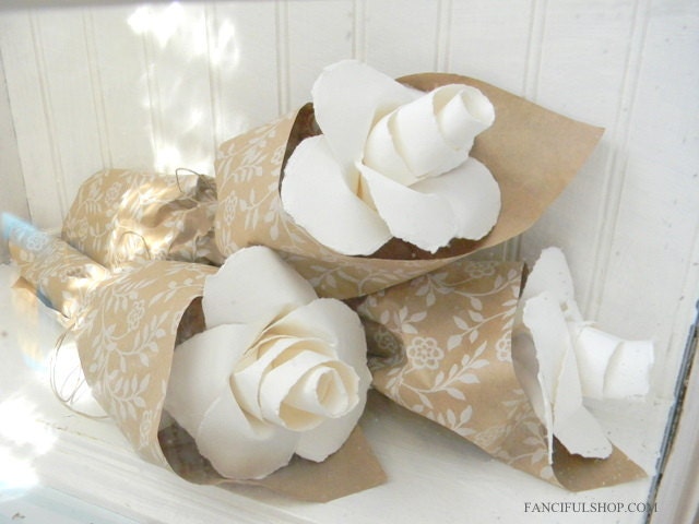 Single Stem Handmade Paper Roses