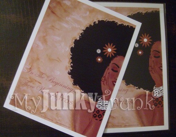 11X14 Print- In The Beginning There Were Afros- African American Print