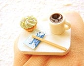 Cute Cupcake Ring Coffee Miniature Food Jewelry