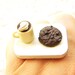 Coffee Ring Miniature Food Jewelry Coffee And A Chocolate Cookie
