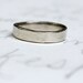 white gold wedding band ring . 14k white gold mens womens wedding band . smooth rustic wedding band . my love engraved secret message