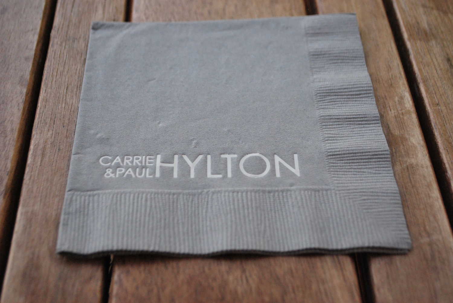 Personalized Paper Cocktail Napkins: Modern Marriage