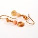 Pink Coral Earrings, Copper Spirals, Artisan Earrings, Spiral Earrings
