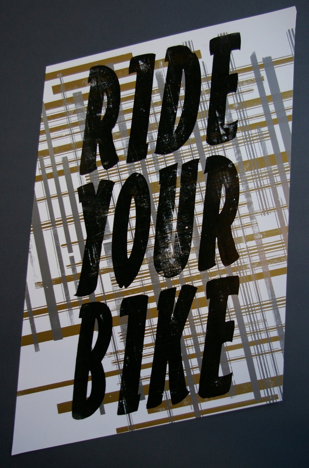 Ride Your Bike letterpress poster