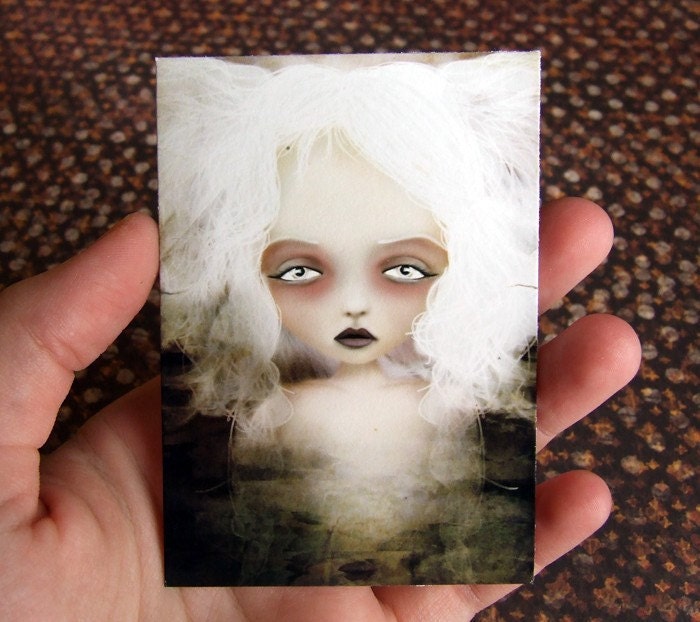 Mania Lesser Known Goddess ACEO/ATC Artists Trading Card Mini Print Premium Fine Art 2.5x3.5