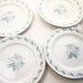 SALE Abalone China, Sky Flower Pattern, Cottage Chic, Vintage Blue Floral Plate