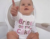 First Birthday Onsie long sleeve Onesie by Mumsy Goose Baby Birthday Bodysuit long sleeve