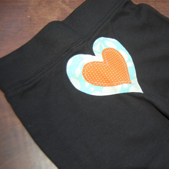 Double Layer Heart Bum capri length yoga pants ... Ready To Ship Size 2 ... girls birthday Il_570xn