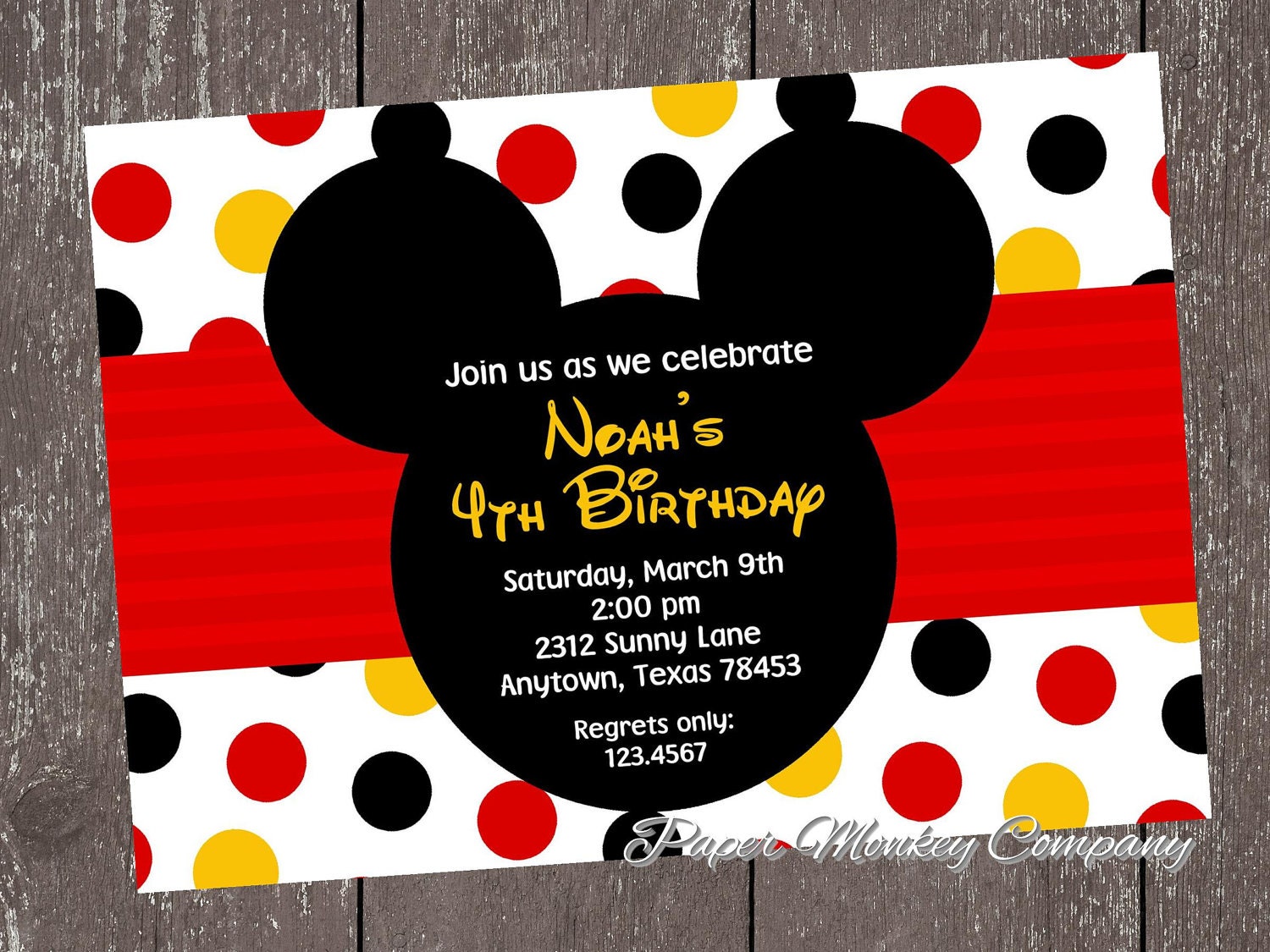 Mickey Mouse Birthday Invitation Il_170x135
