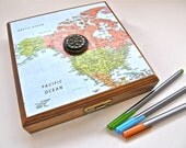 SUPER SALE -- Art Supply Box, Pencil Box, Desk Organizer