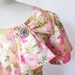 vintage 1950s dress / pink floral rhinestone 50s party dress