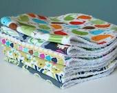Burp Cloths - Baby Burp Rags - Set of 3 - You pick colors