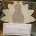 UNFINISHED Give Thanks wood letters with Turkey and vinyl words.