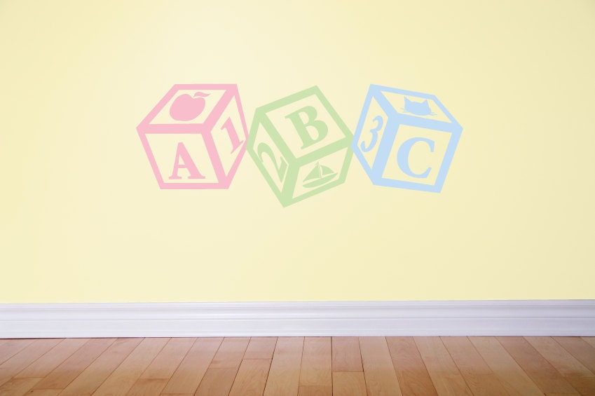 3 Toy Blocks - Wall Decals