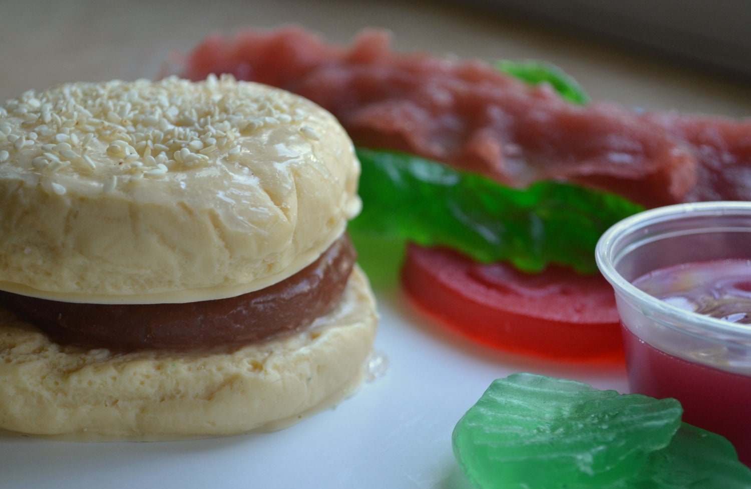 Build Your Own BBQ Burger Vegan Fun Food Soap - Barbecue