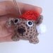 Christmas Bauble Santa Dog -- cute amigurumi puppy tree ornament santa father christmas