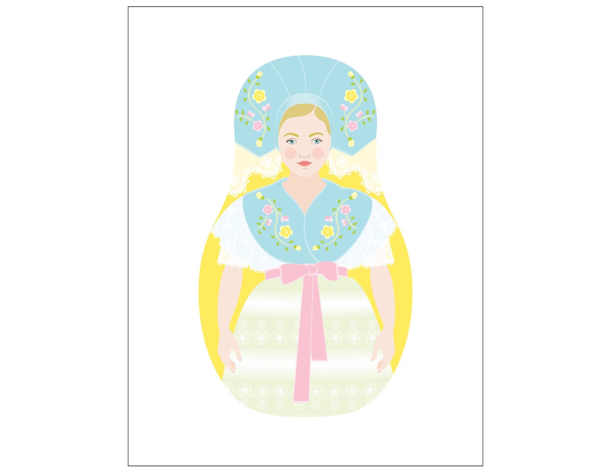 Matryoshka Sorb Wend Lusatian Art Print