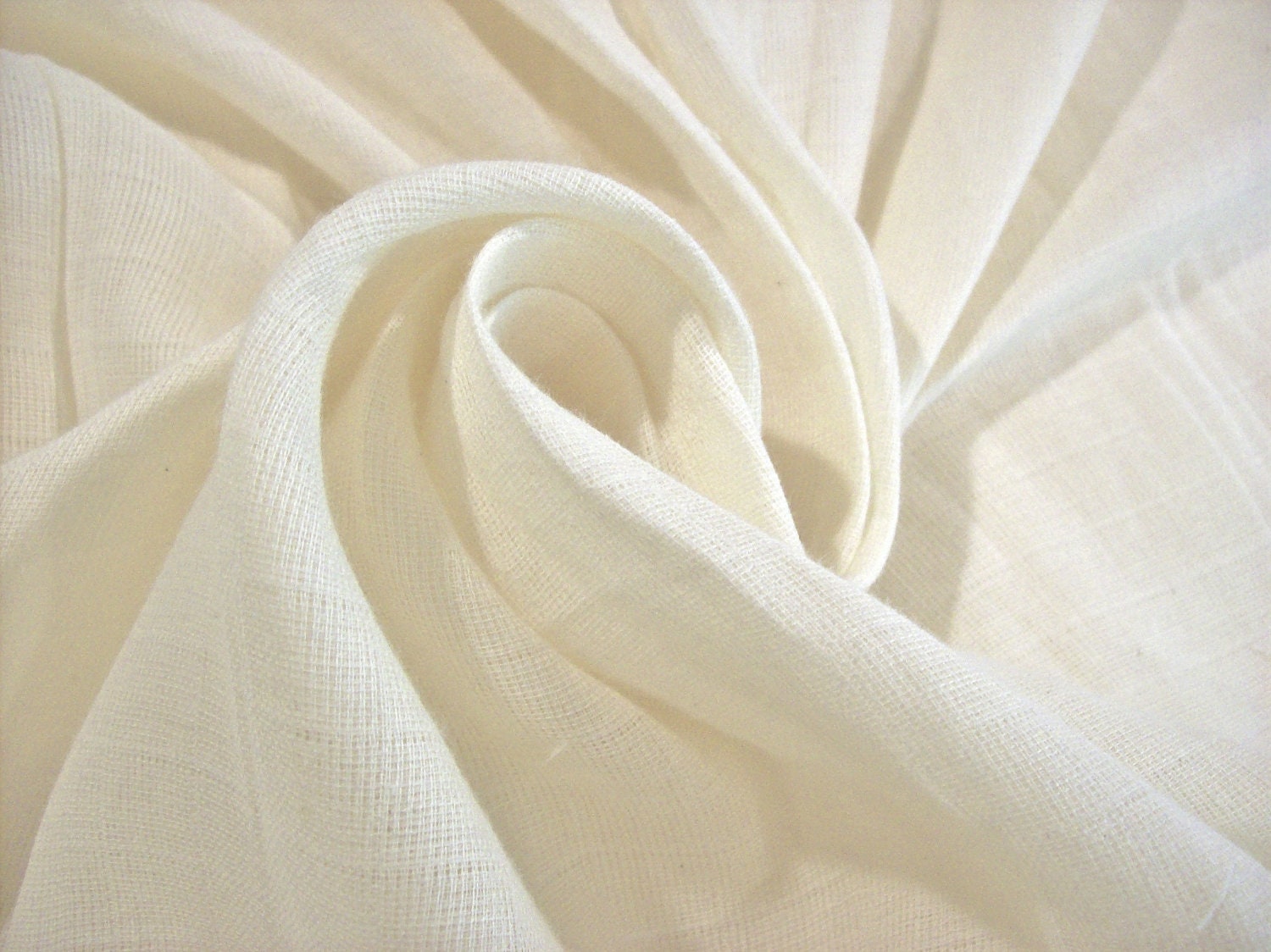 Muslin/Gauze for Swaddle Sacks / Blankets, Diapers etc., 62" W unbleached double layer Organic Cotton, GOTS certified TREASURY ITEM. Reduced
