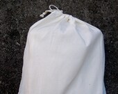 Organic Cotton Voile Drawstring DIY Customizable Blank Pouches / Favor Bags / Reusable Produce / Gift Bags  SET OF 5