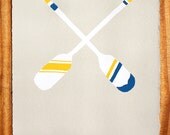 White Oars Blank Greeting Card