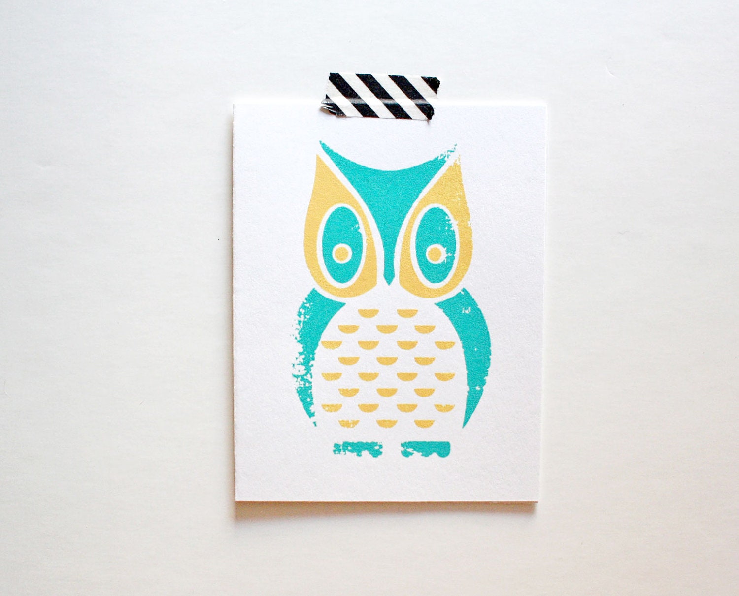 Greeting Card, Owl, Screenprinted