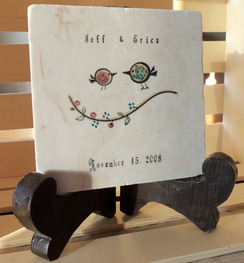 Personalized Tweet Bird Tile Trivet