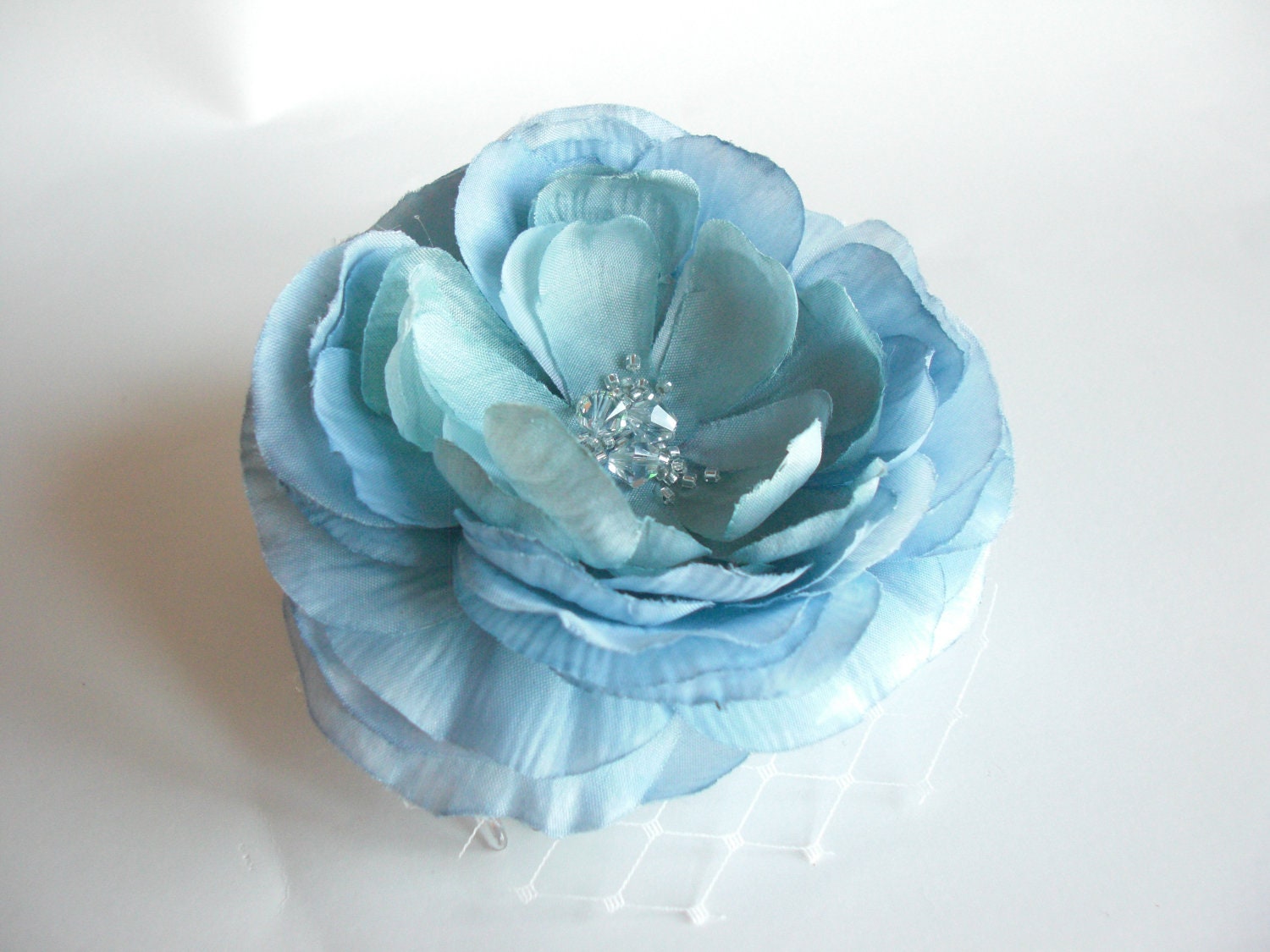 Bridal Accessories, wedding hair piece, Winter Blue Blossom Hair Comb