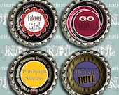 NFL - Atlanta Falcons, Arizona Cardinals, Pittsburgh Steelers, Baltimore Ravens Bottle Cap Retractable Badge Reel Clip - Choose Team Design