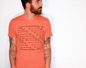 ARROWS Pattern Carving t shirt Native American Art hand screen printed american apparel short sleeved archery tee xs s m l xl xxl