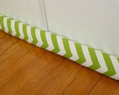 Door Draft Stopper, Snake, Green Zig Zag, Chevron.  ON SALE. 70