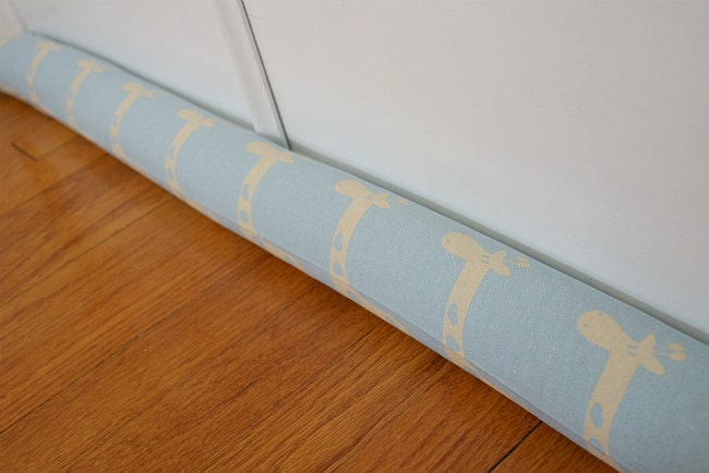 Door Draft Snake, Draft Stopper, Baby Blue, Cream, Giraffe.  11.