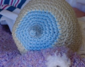 Booby Beanie Newborn to 3 Month, Blue Boy Boob Beanie