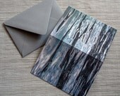 Ocean Sea Tide Sand Beach CMYK Screenprinted Stationery SET of 4 Folded Notes with Envelopes