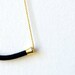 Modern. Black. Gold. Thread Wrapped Tube Necklace no. 601A