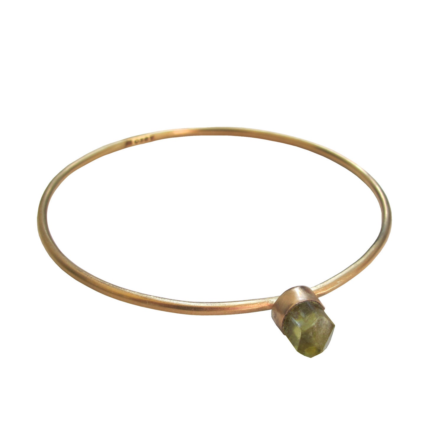 Gold Apatite Bangle