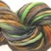 HALF OFF SALE handspun yarn Witch's Brew thick and thin bulky  yarn, 60 yards, orange black green falkland wool halloween yarn