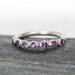 Amethyst Ring, Amethyst Sterling Silver Stacking Ring, Stackable Birthstone Ring, Purple Amethyst Multi Gemstone Ring, Stack Ring,
