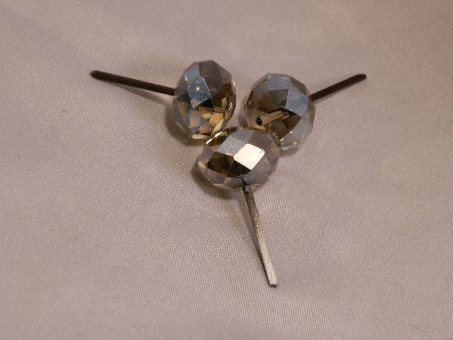 Smoky crystal beads (medium weight)