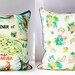 Cyber Monday SALE Pillow Cover, Vintage Scarf ARUBA &  Silk Floral,  27 x 27 Throw Pillow Cover, Unique EcoChic Home Decor, Holiday Gift