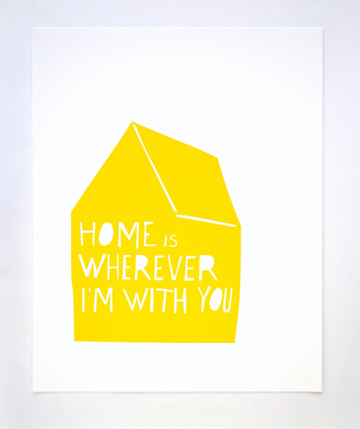 Home is Wherever I'm With You Print in Yellow