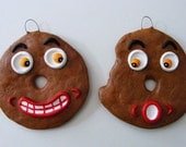 Vintage Style Folk Art Donut Ornaments Set